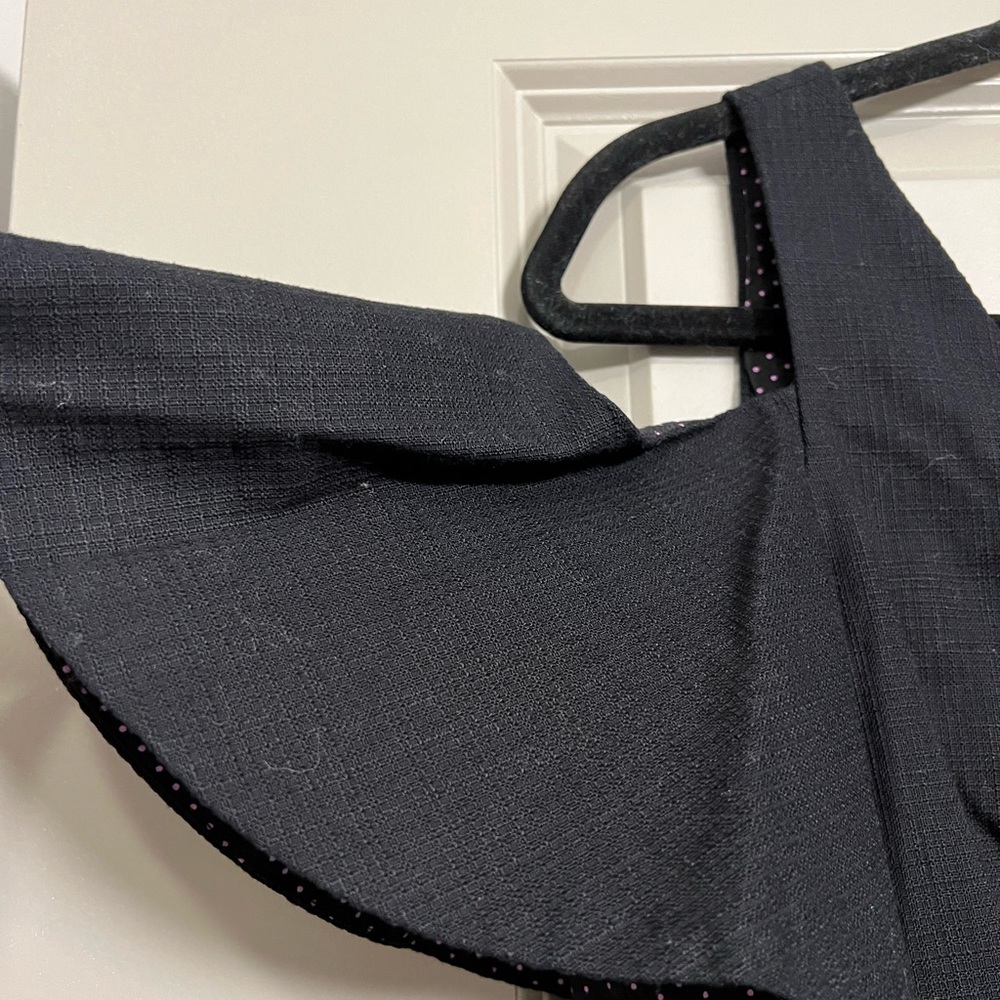 Anthropologie Elevenses Cold Shoulder Black Romper Size 4 - Picture 2 of 10